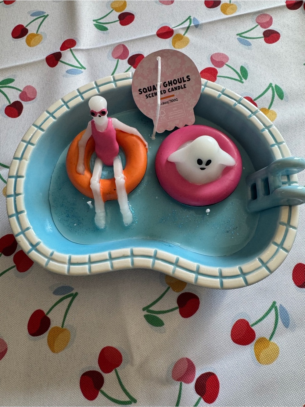 Squad Ghouls Pool Float Scented Candle Set - Pink, Orange, Blue